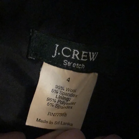 Vintage J Crew Wool Blend One Button Blazer Faux Pocket Shoulder Pads Womens 4 - Picture 8 of 10